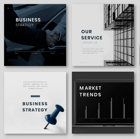Social Media Marketing Editable Layout Set (AI Format)