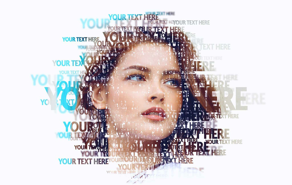Text Art Photo Effect Mockup (PSD Format)