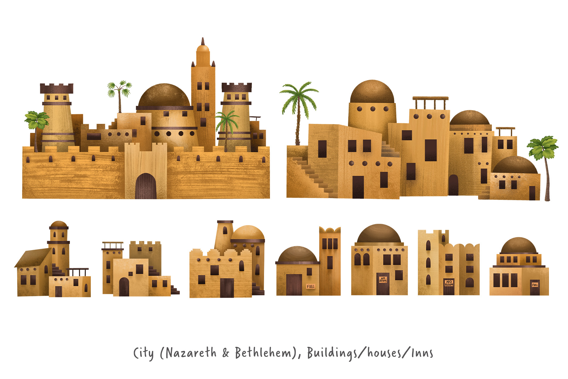 Christmas Nativity Clipart Illustrations