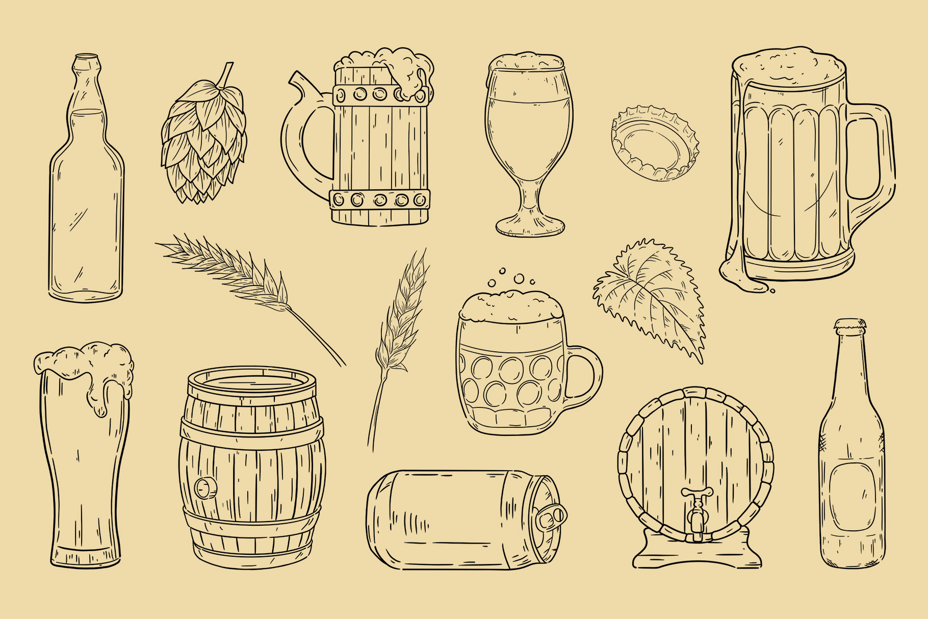 Beer Clipart Illustrations (PSD, PNG Format)