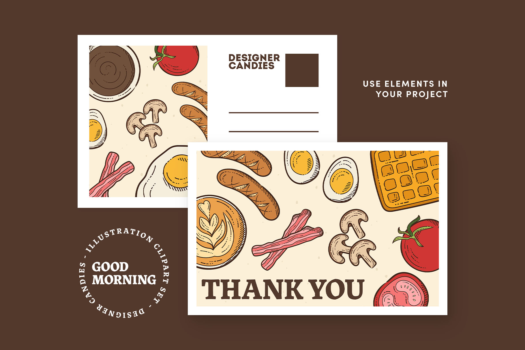 Breakfast Illustrations (EPS, PNG, AI Format)
