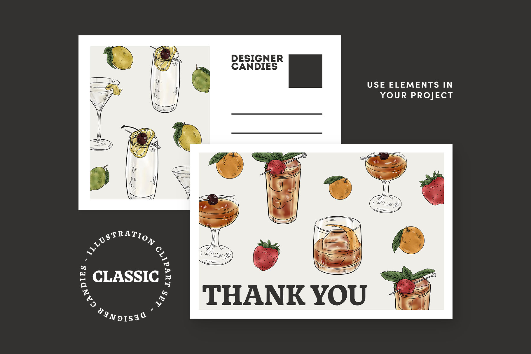 Cocktail Clipart Illustrations (PSD, PNG Format)
