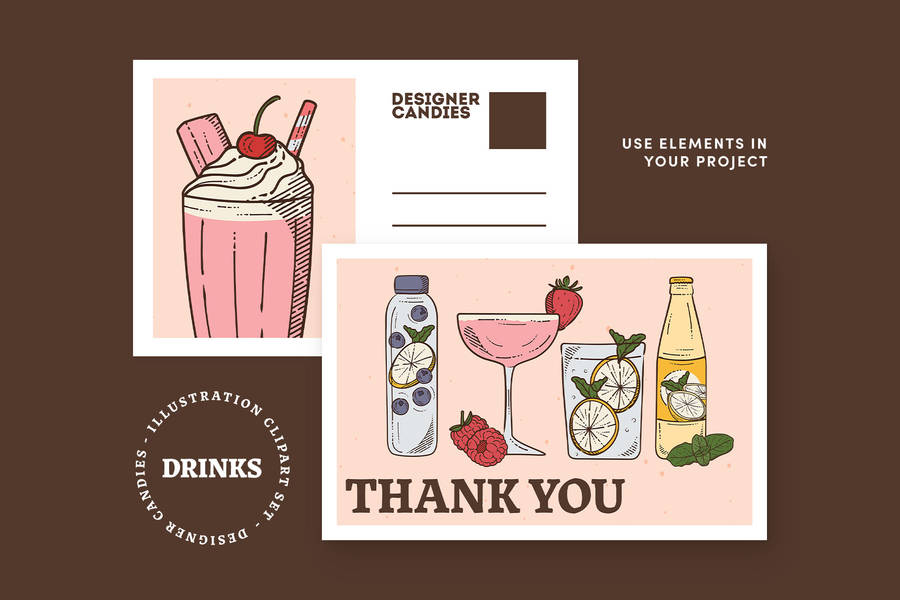 Drinks Illustrations (AI, EPS, PNG Format)