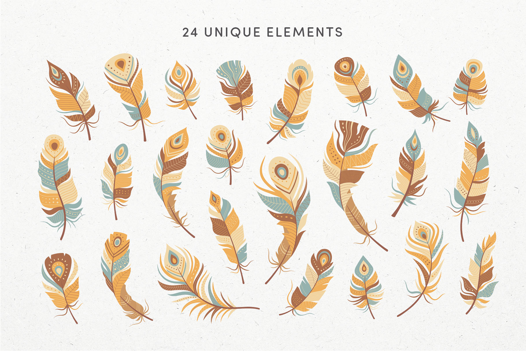 Feather Vector Graphics Pack (PSD, EPS, AI, PAT, PNG Format)