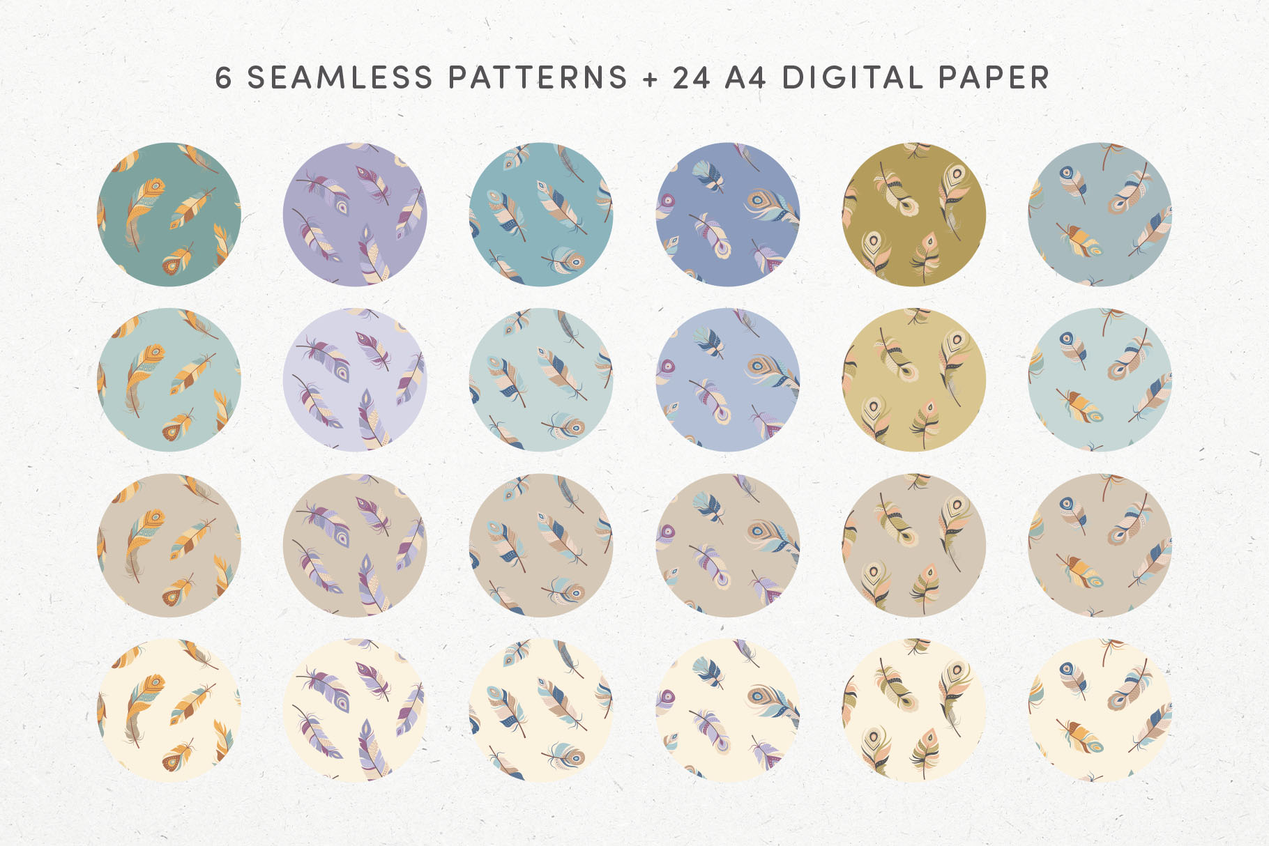 Feather Vector Graphics Pack (PSD, EPS, AI, PAT, PNG Format)