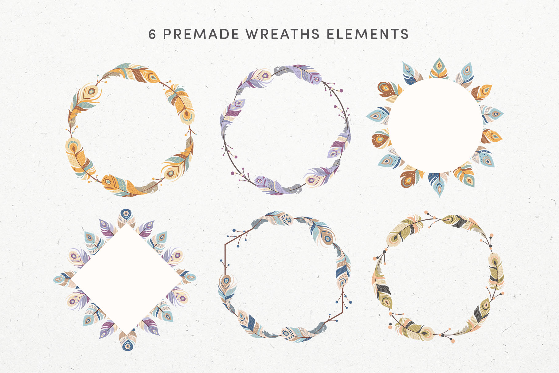 Feather Vector Graphics Pack (PSD, EPS, AI, PAT, PNG Format)