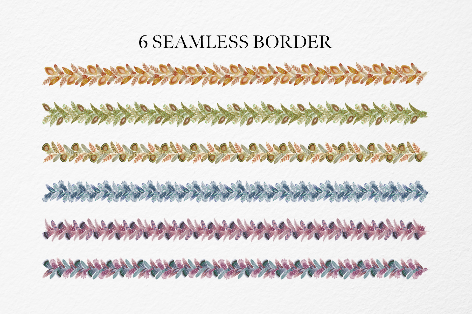 Feathers Watercolor Clipart (PSD, PNG, PAT Format)