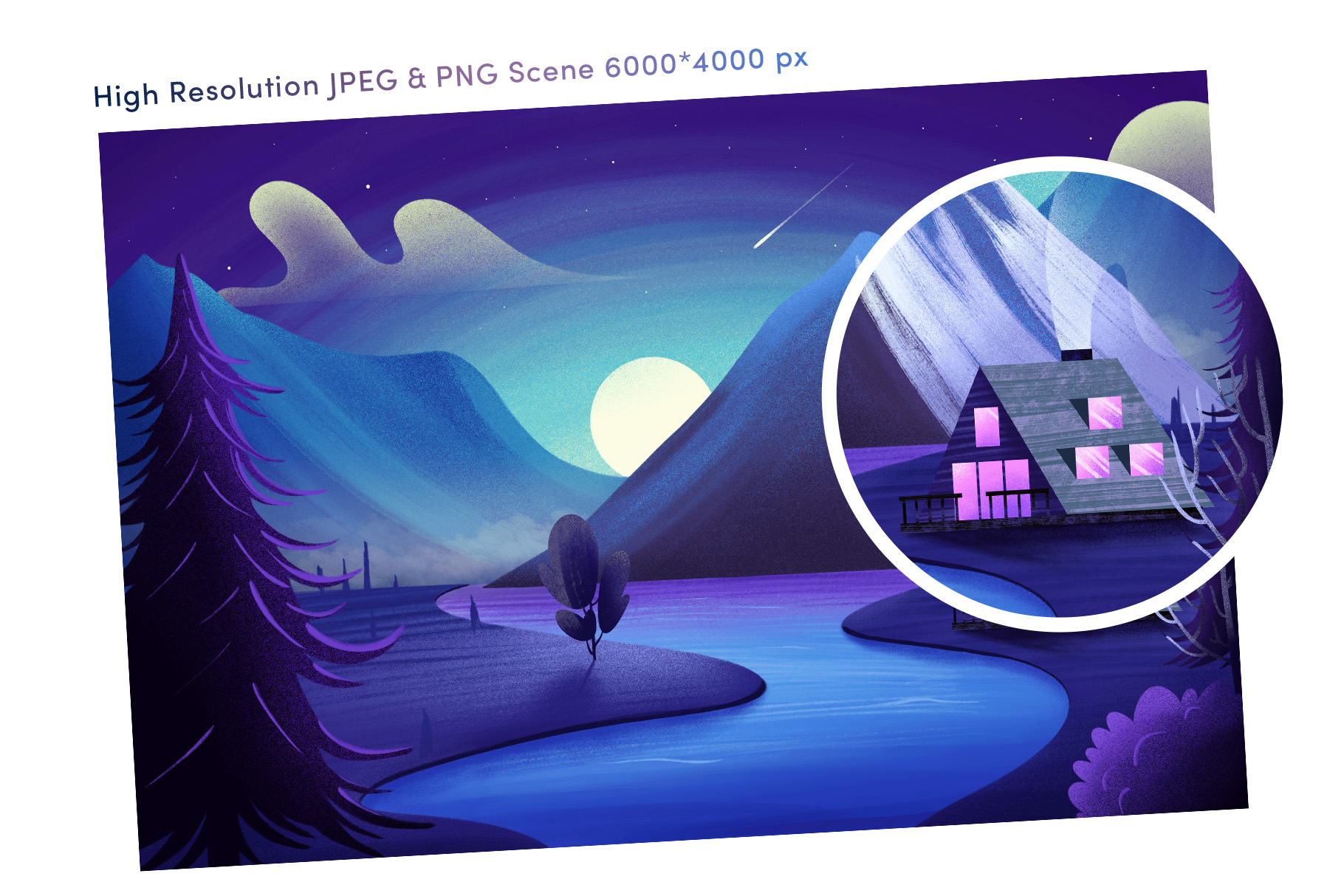 Mountain Backgrounds Pack (PNG, JPEG Format)