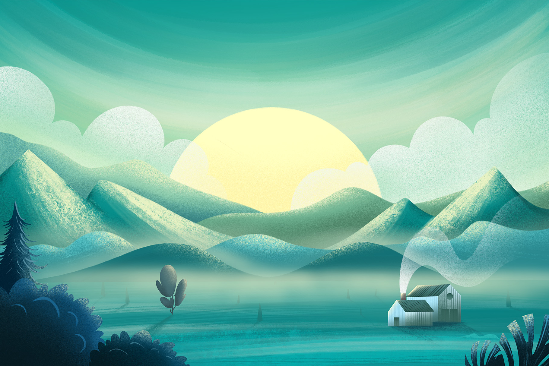 Mountain Backgrounds Pack (PNG, JPEG Format)