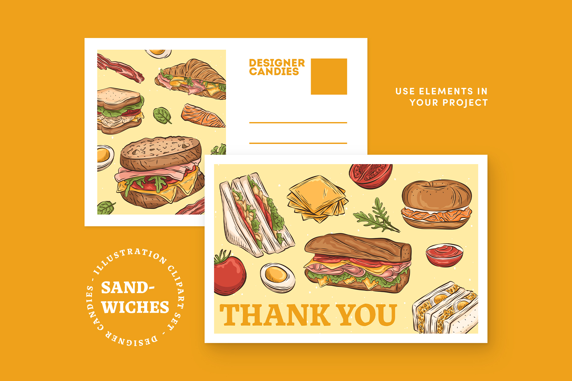 Sandwich Illustrations (PNG, AI, EPS Format)