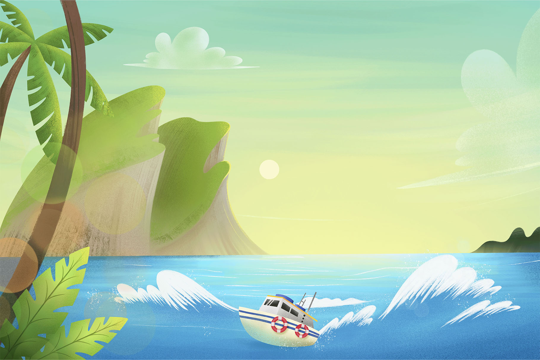 Seascape Background Illustrations (PNG, JPEG Format)