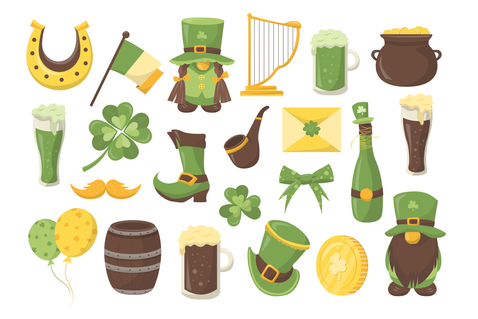 St Patrick's Day Illustrations (EPS, PNG, AI Format)