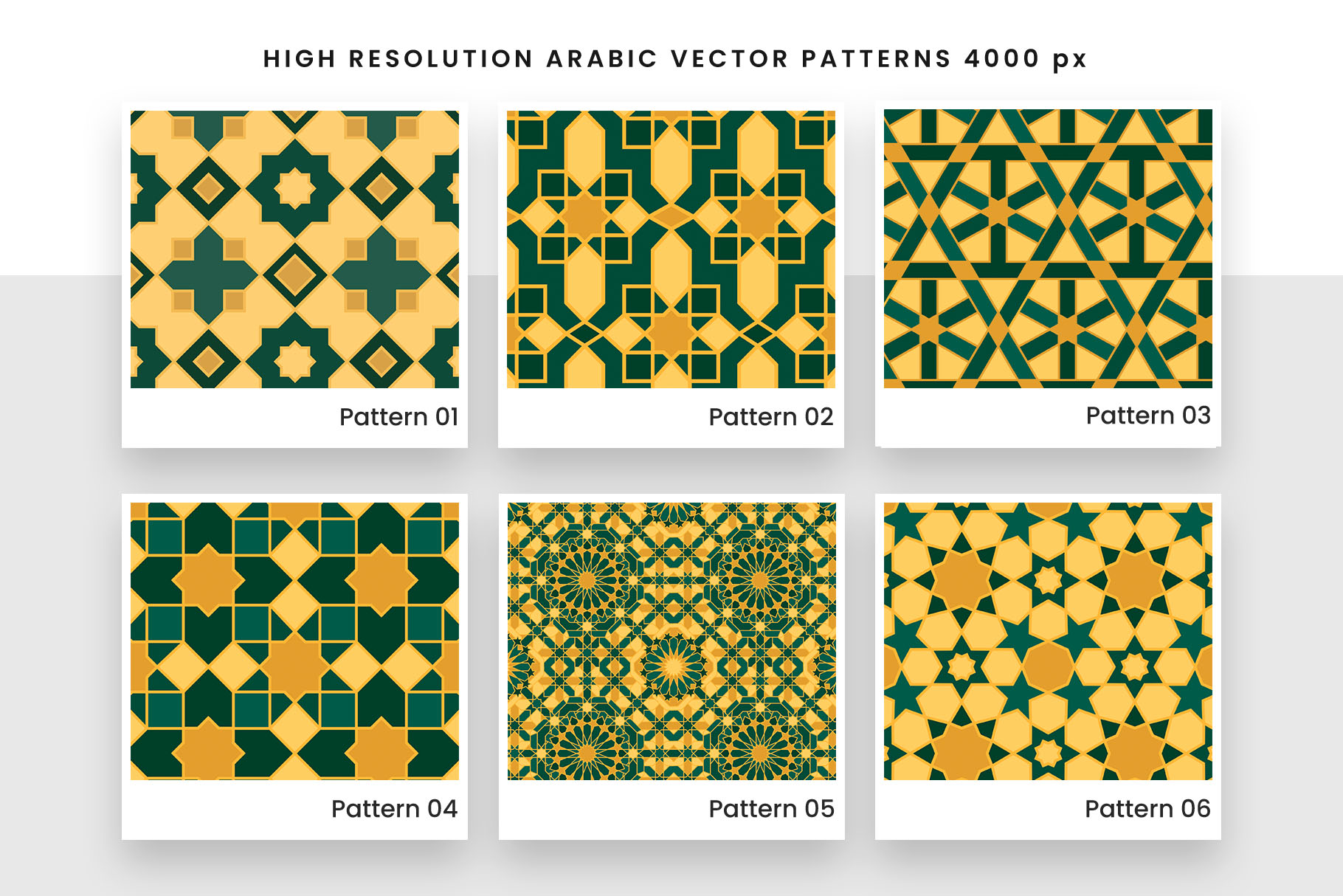 Arabic Patterns (JPEG, AI Format)