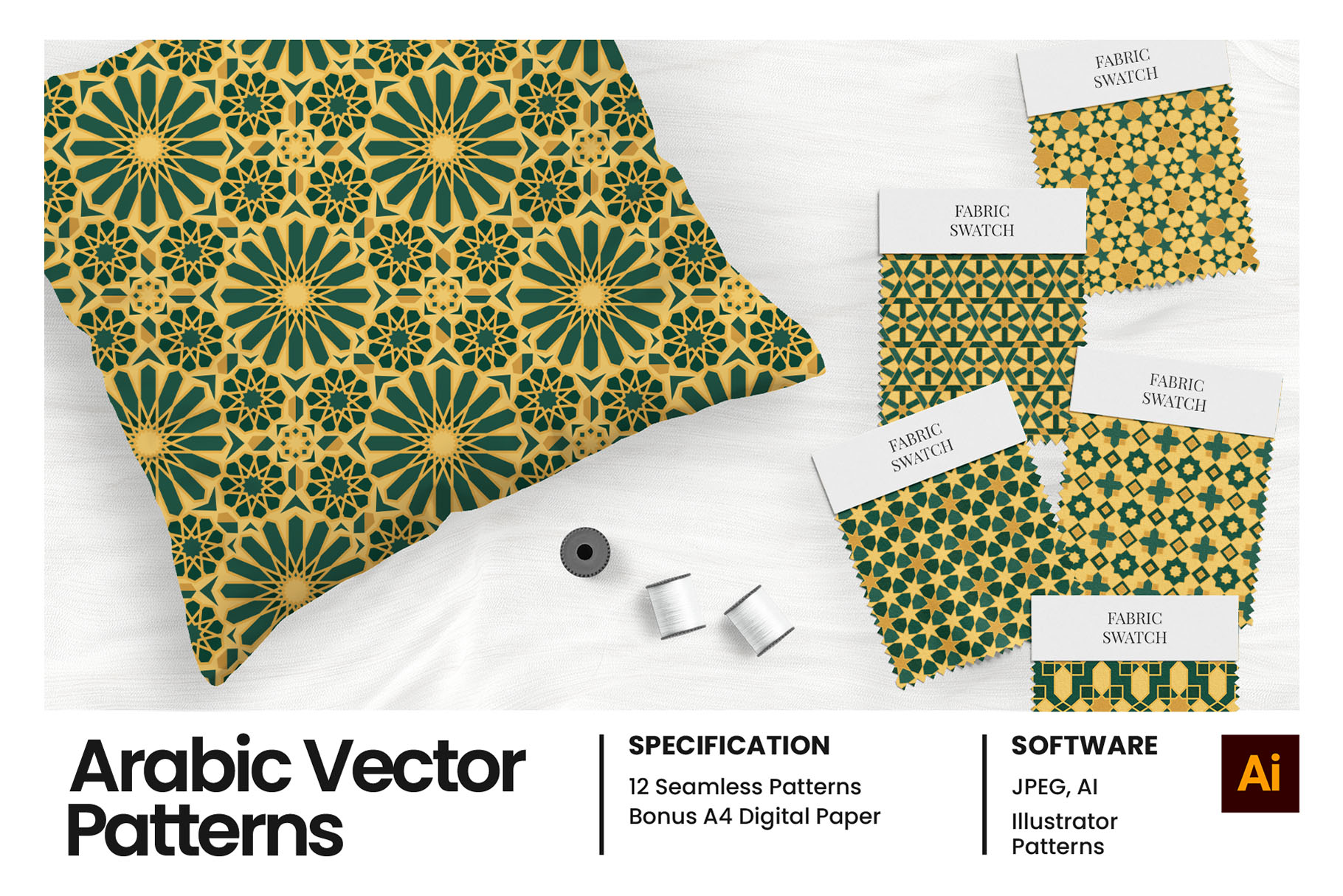 Arabic Patterns (JPEG, AI Format)