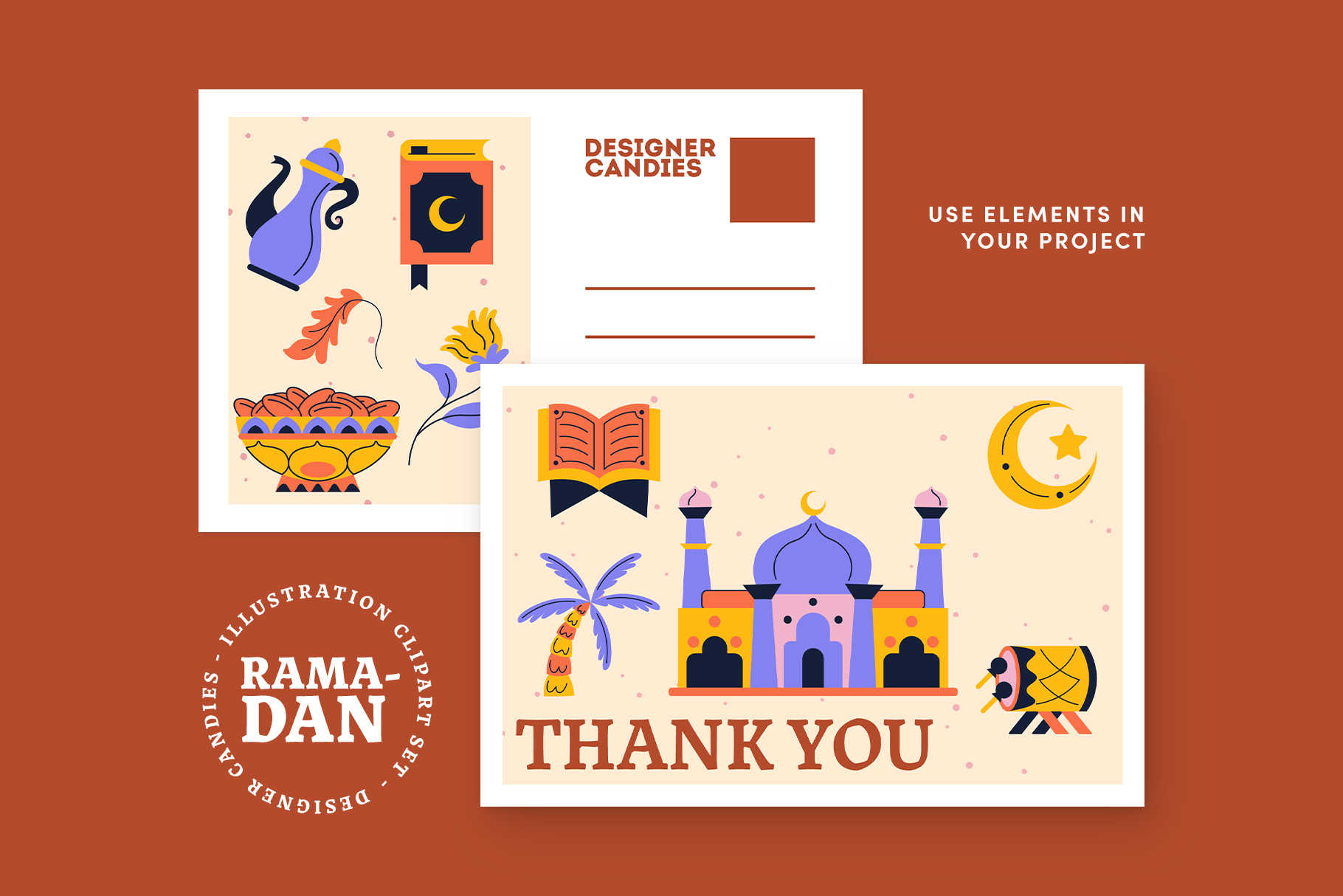 Ramadan Eid Illustrations (EPS, PNG, AI Format)