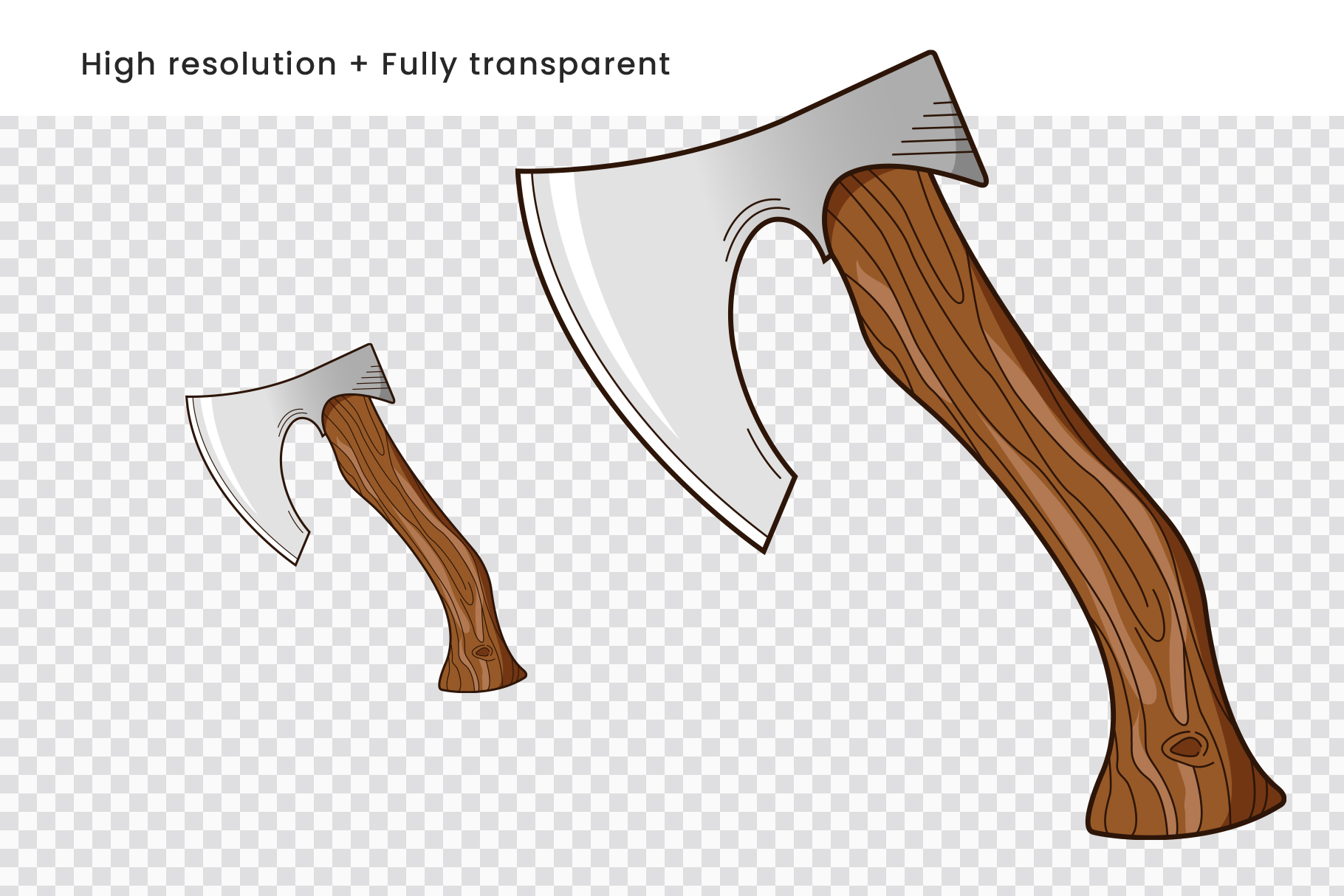 Axes Illustration Set (AI, EPS, PNG Format)