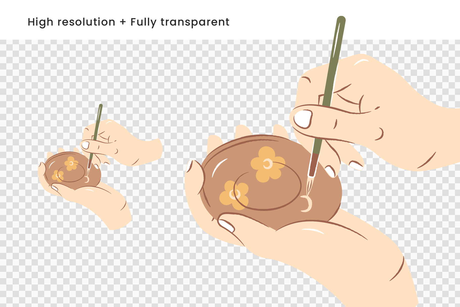 Handmade Crafting Illustrations (AI, EPS, PNG Format)