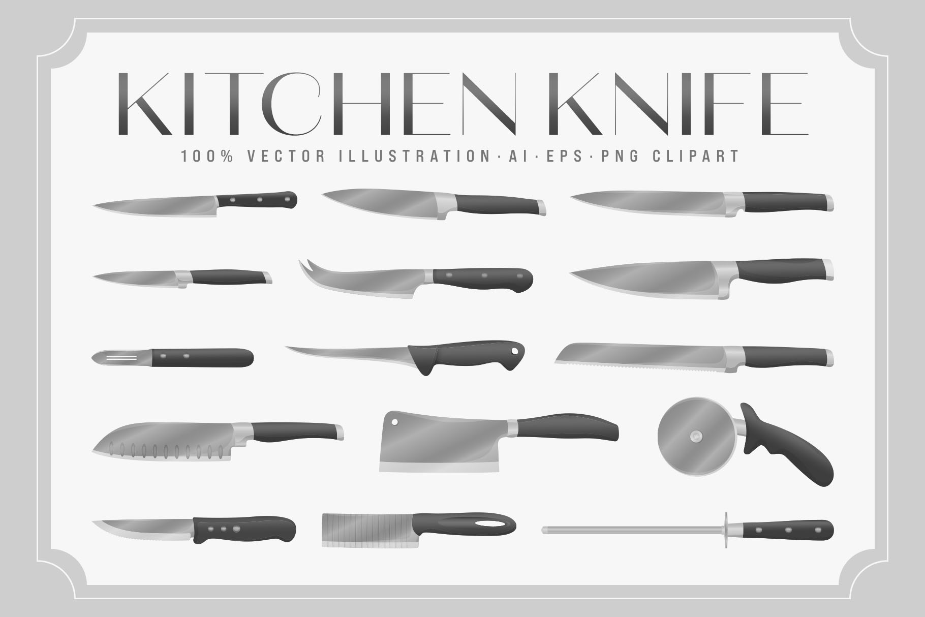 Knife Illustrations (AI, EPS, PNG Format)