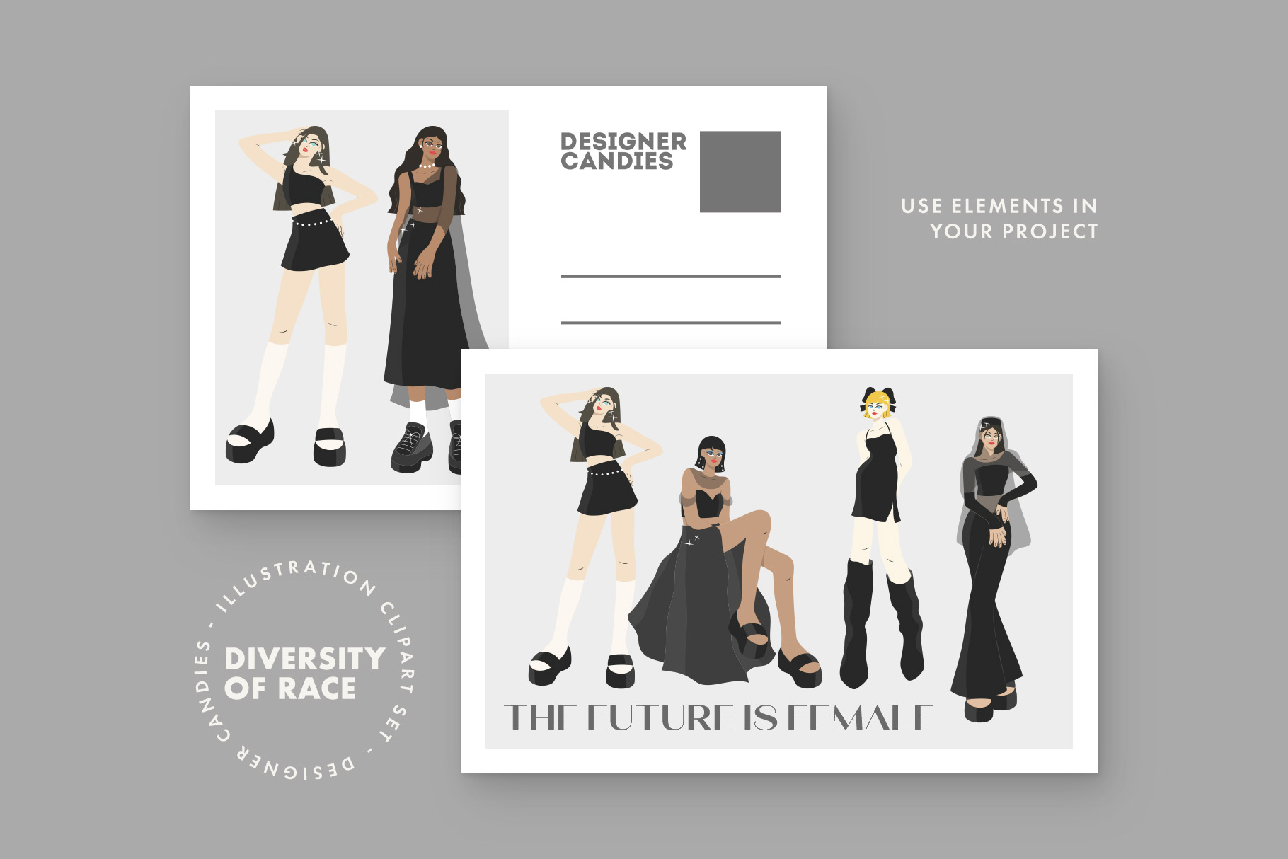 Women Illustration Set (AI, EPS, PNG Format)