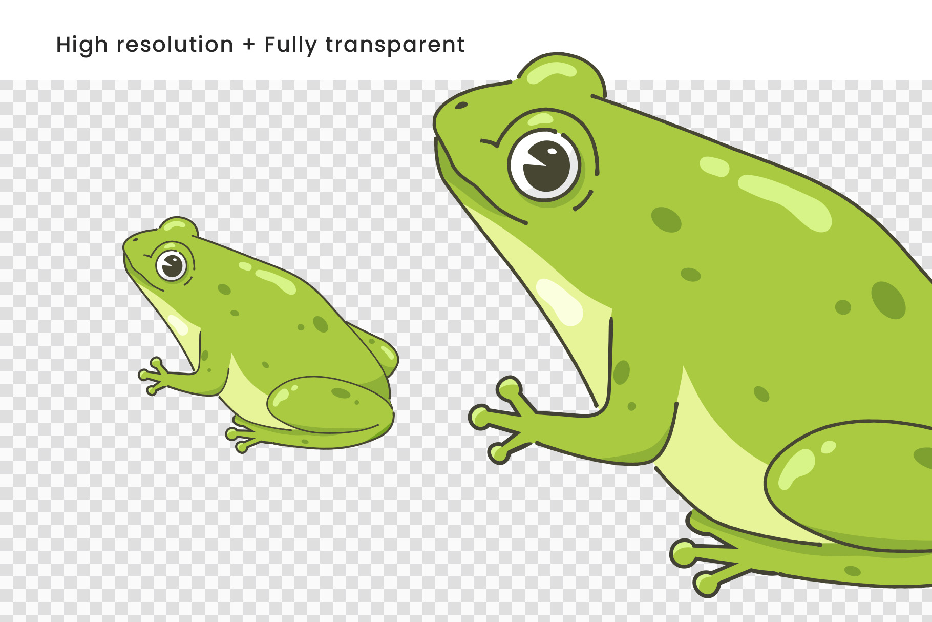 Frog Illustrations Set (AI, EPS, PNG Format)