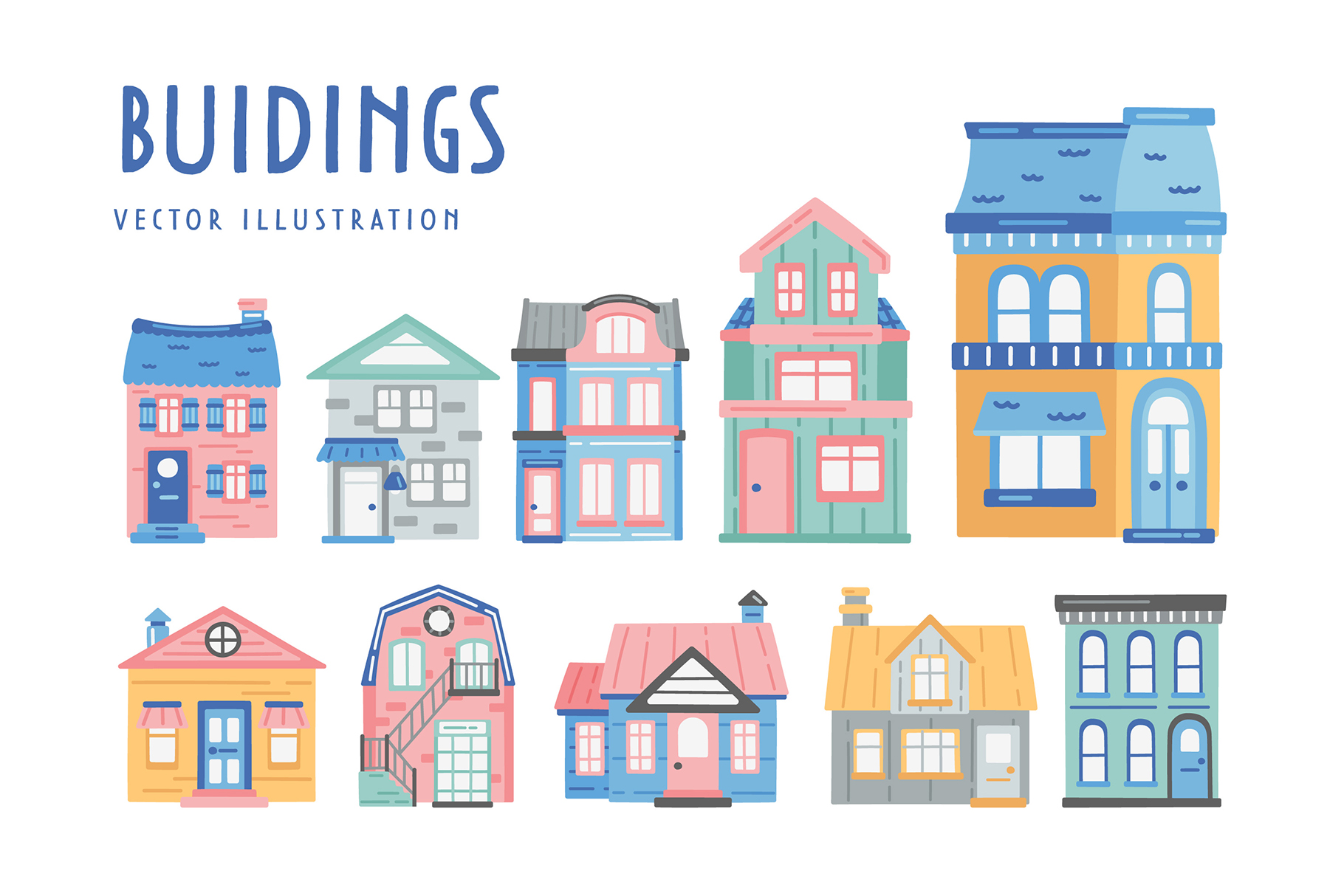 Cute Map Creator Kit (AI, EPS, PNG Format)