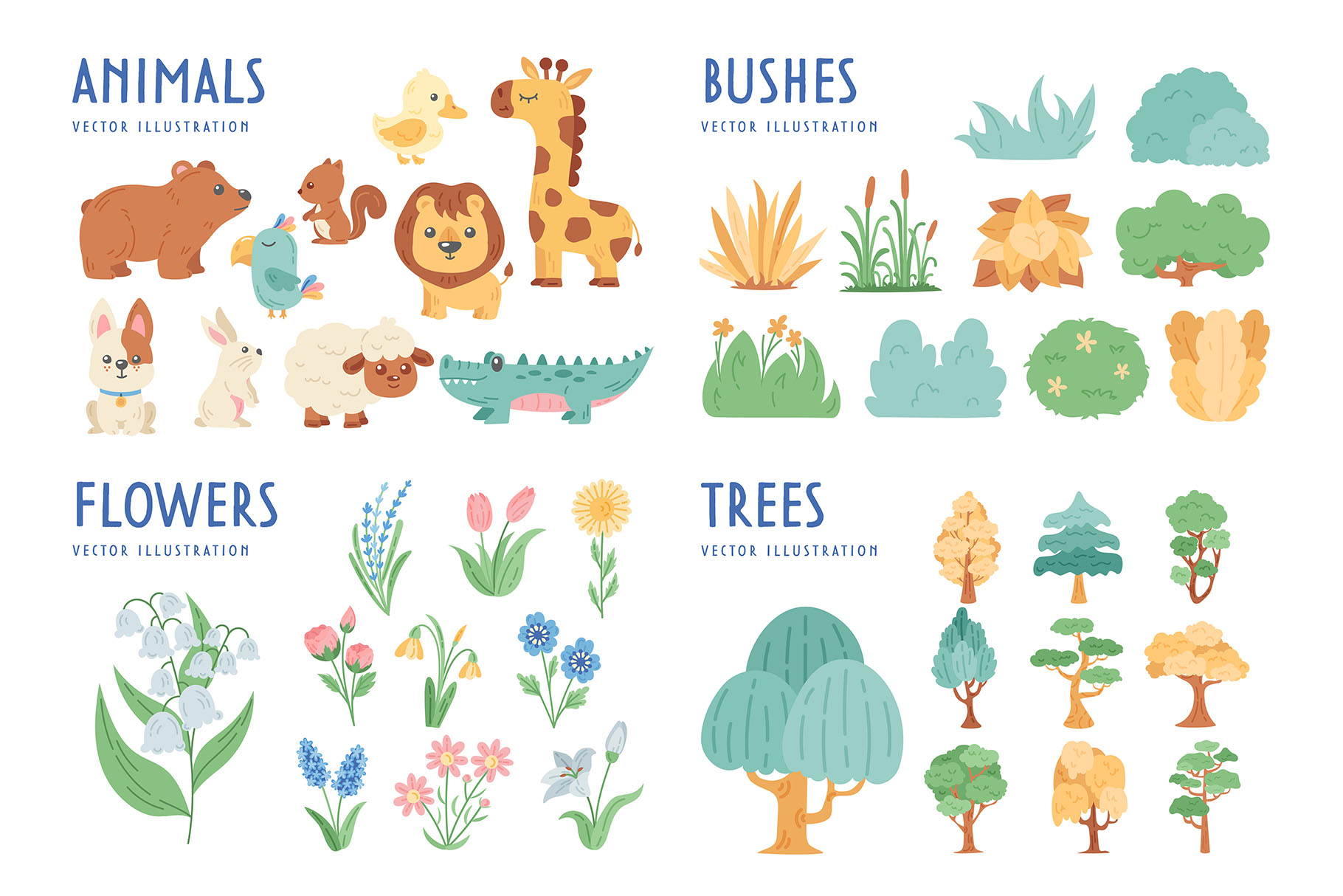 Cute Map Creator Kit (AI, EPS, PNG Format)