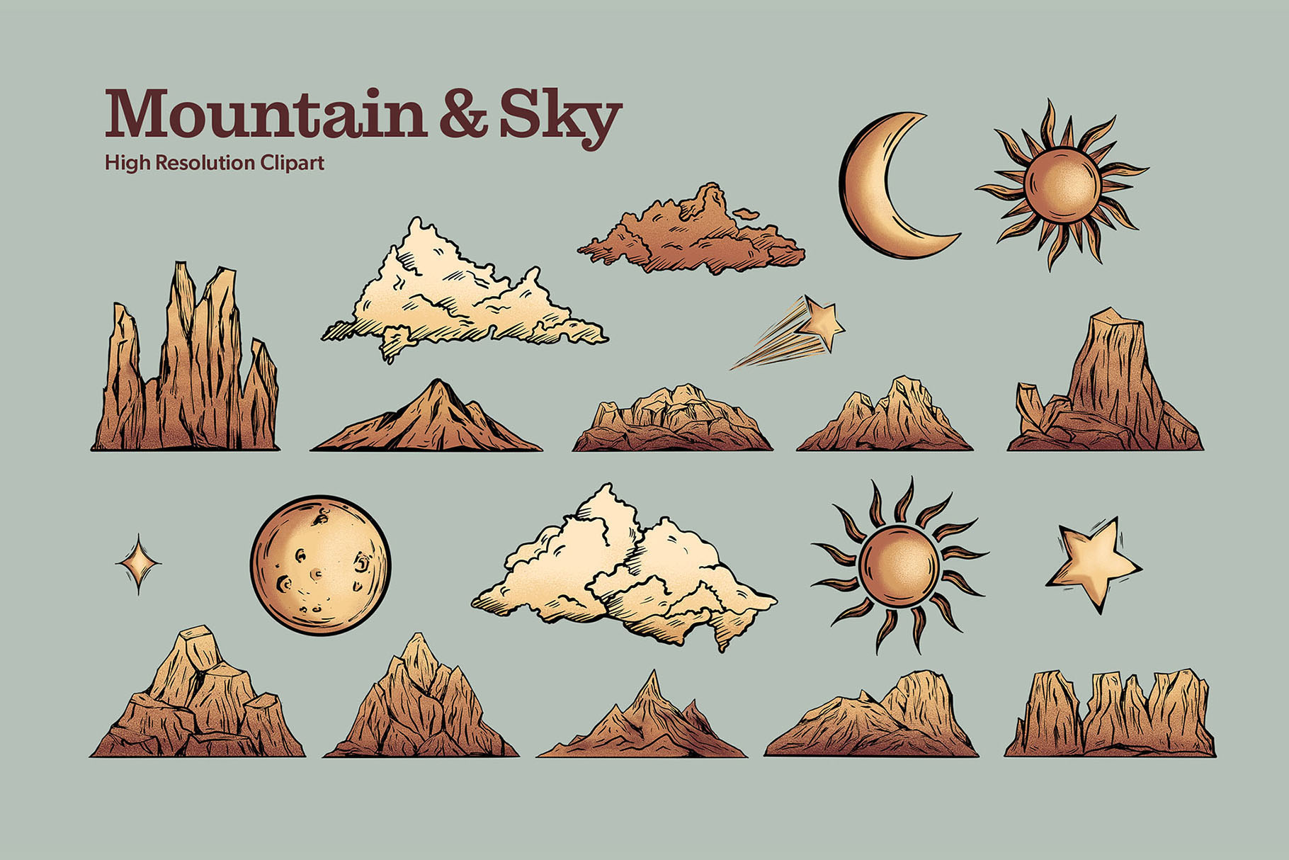 Vintage Map Creator Kit (PSD, PNG, PAT Format)