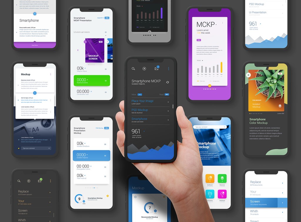 hand-holding-black-minimal-clay-smartphone-mockup-psd