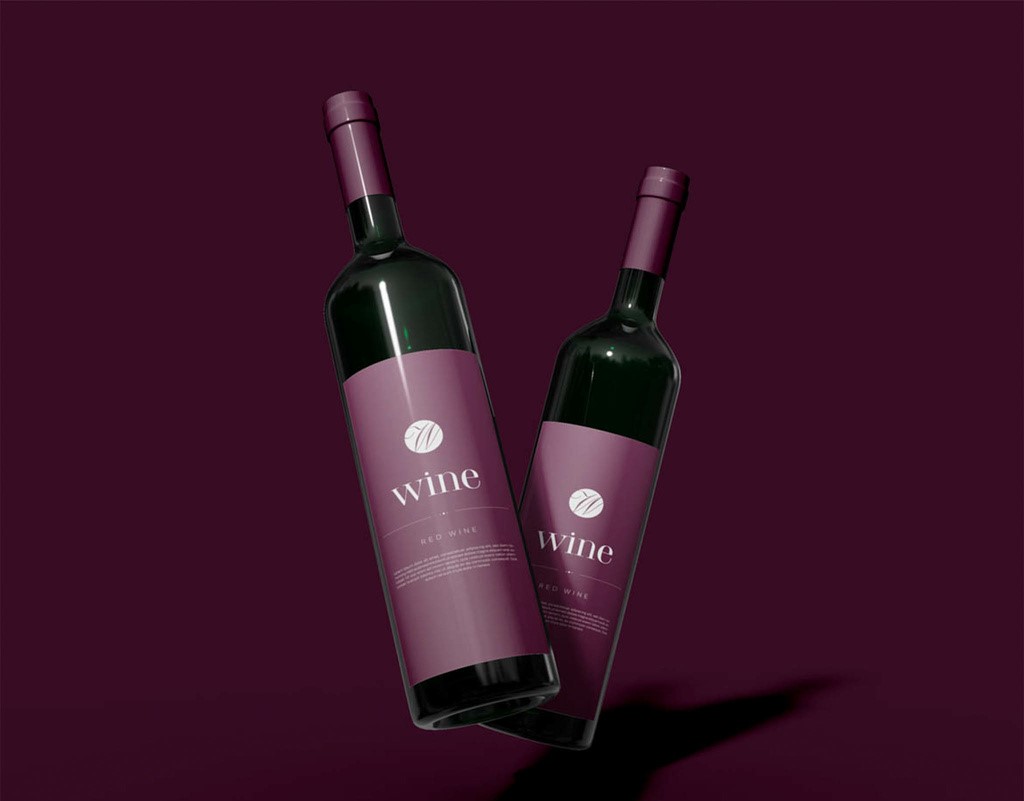 two-wine-bottles-mockup-psd