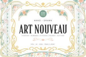 Art Nouveau Collection in AI EPS PNG SVG