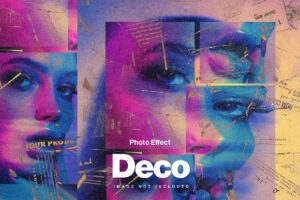 Deco Abstract Artist Photo Effect in PSD format