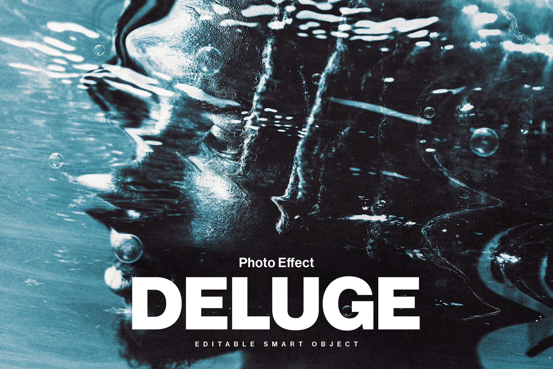 Deluge Underwater Photo Effect in PSD for Photoshop