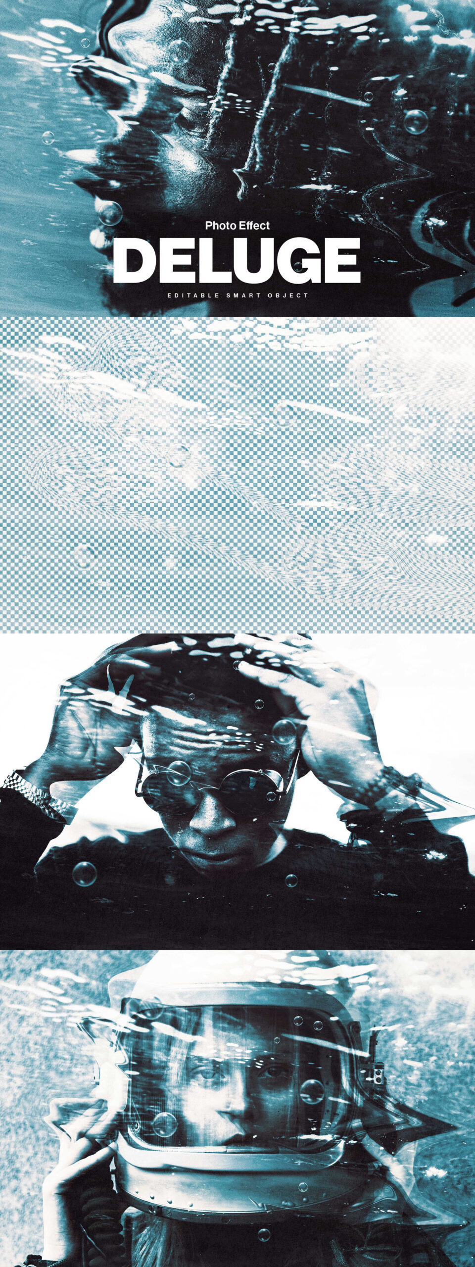 Deluge Underwater Photo Effect in PSD for Photoshop