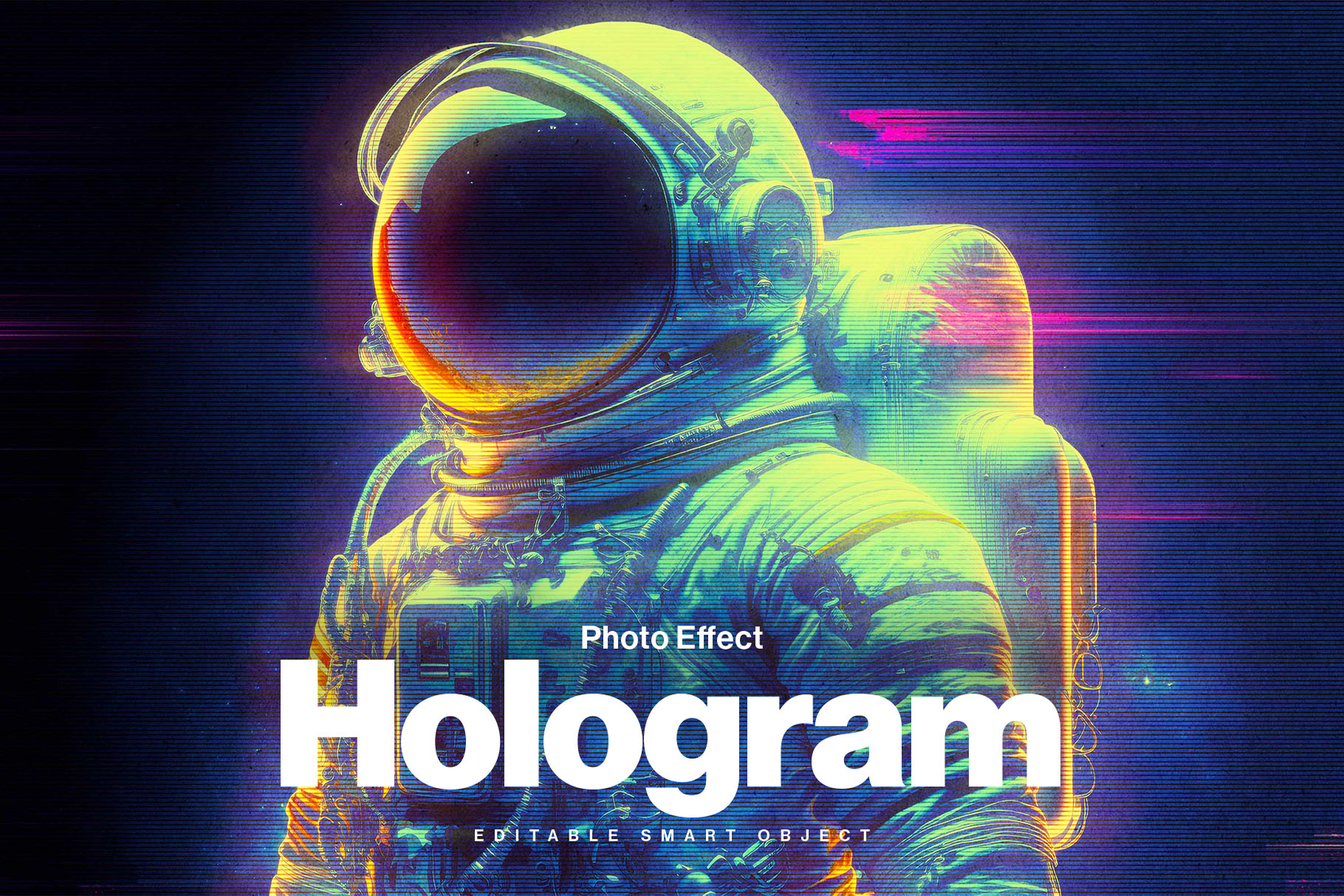 Hologram Photo Effect in PSD for Photoshop