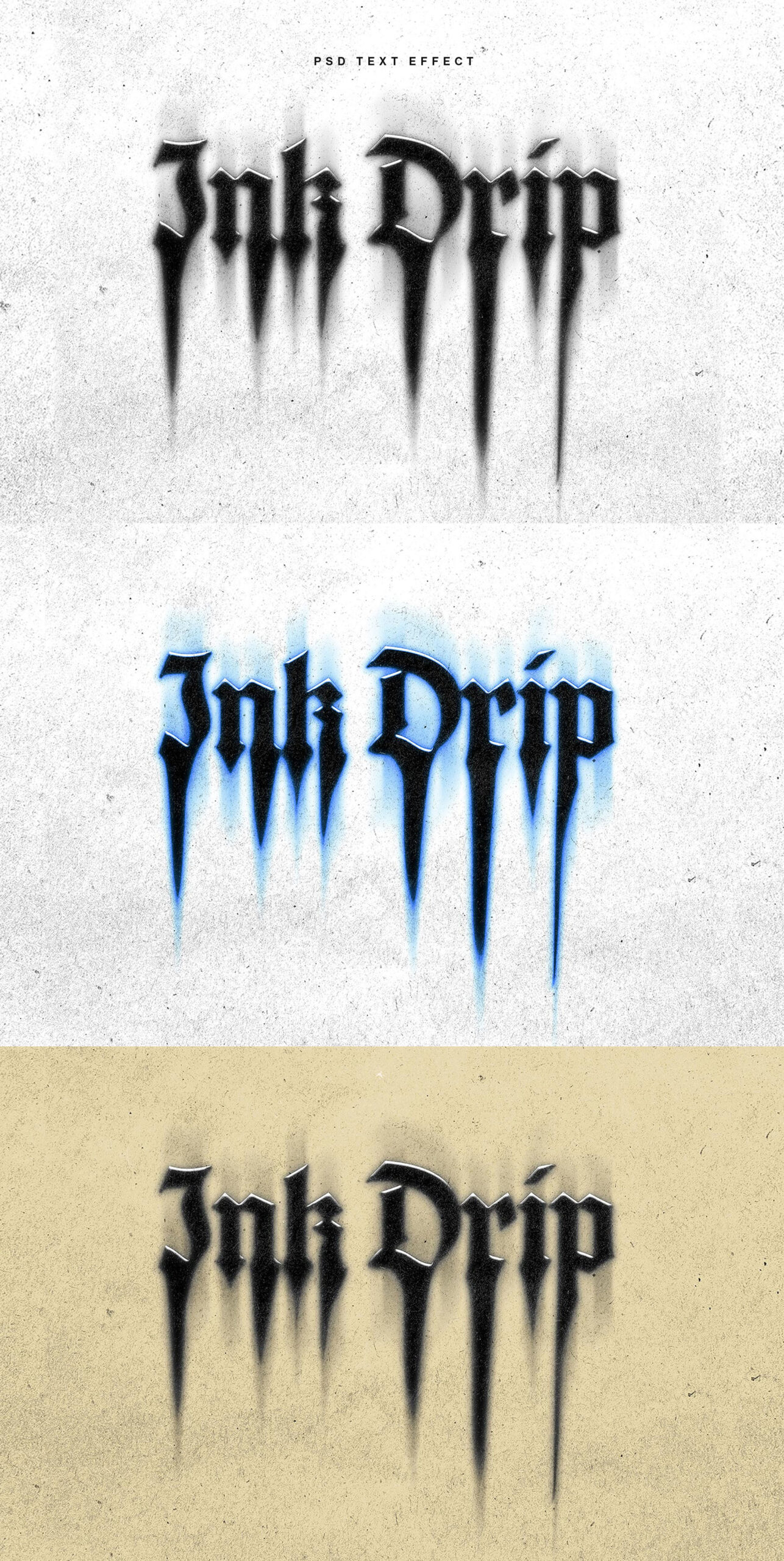Ink Drip Text Effect in PSD