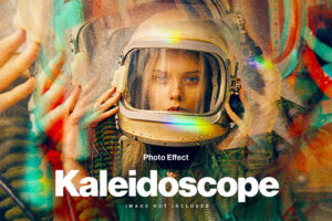 Kaleidoscope Abstract Photo Effect in PSD format