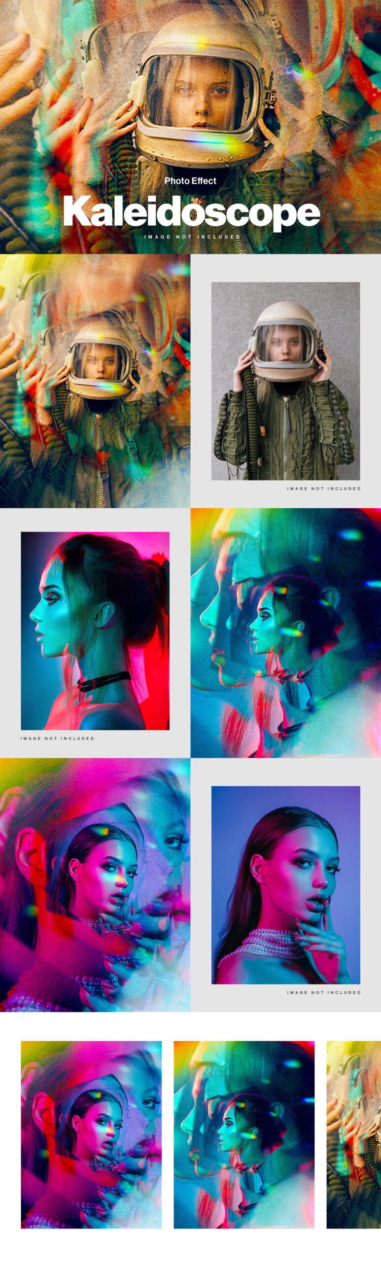 Kaleidoscope Abstract Photo Effect in PSD format
