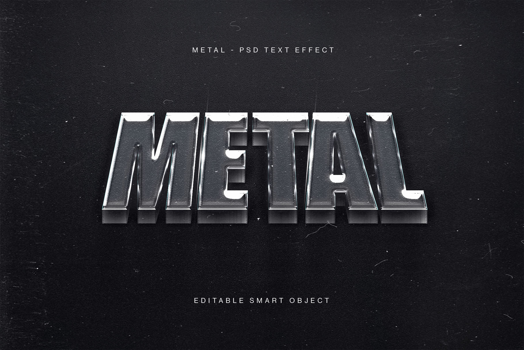 Metal Text Effect in PSD format