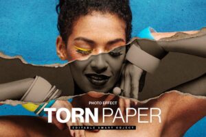 Paper Tear Effect Template in Photoshop PSD