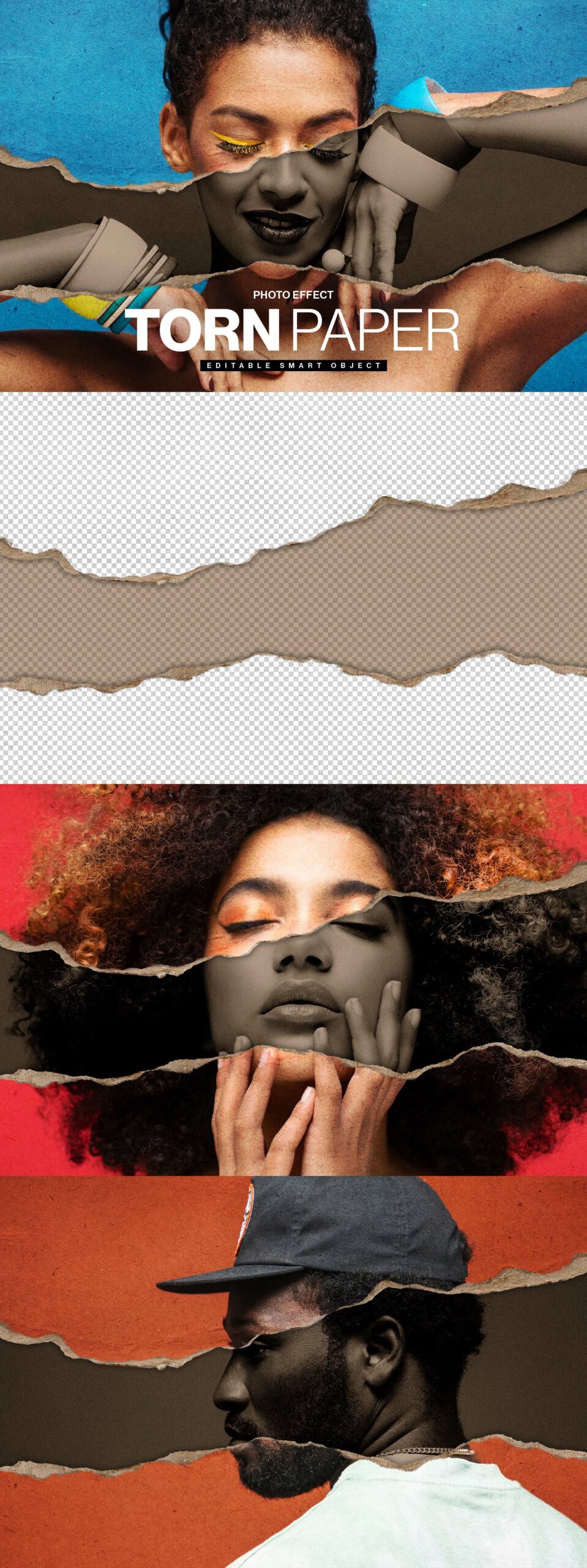 Paper Tear Effect Template in Photoshop PSD