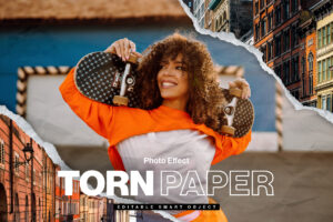Torn Paper Effect Template in PSD