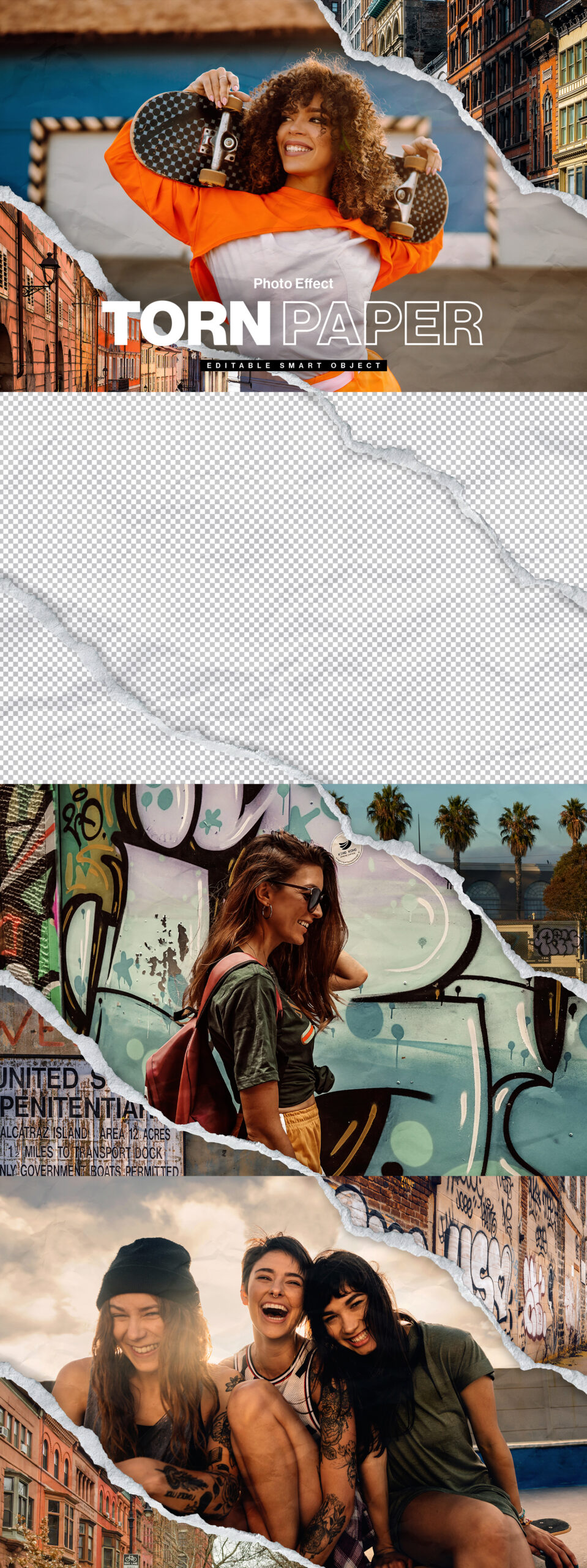 Torn Paper Effect Template in PSD