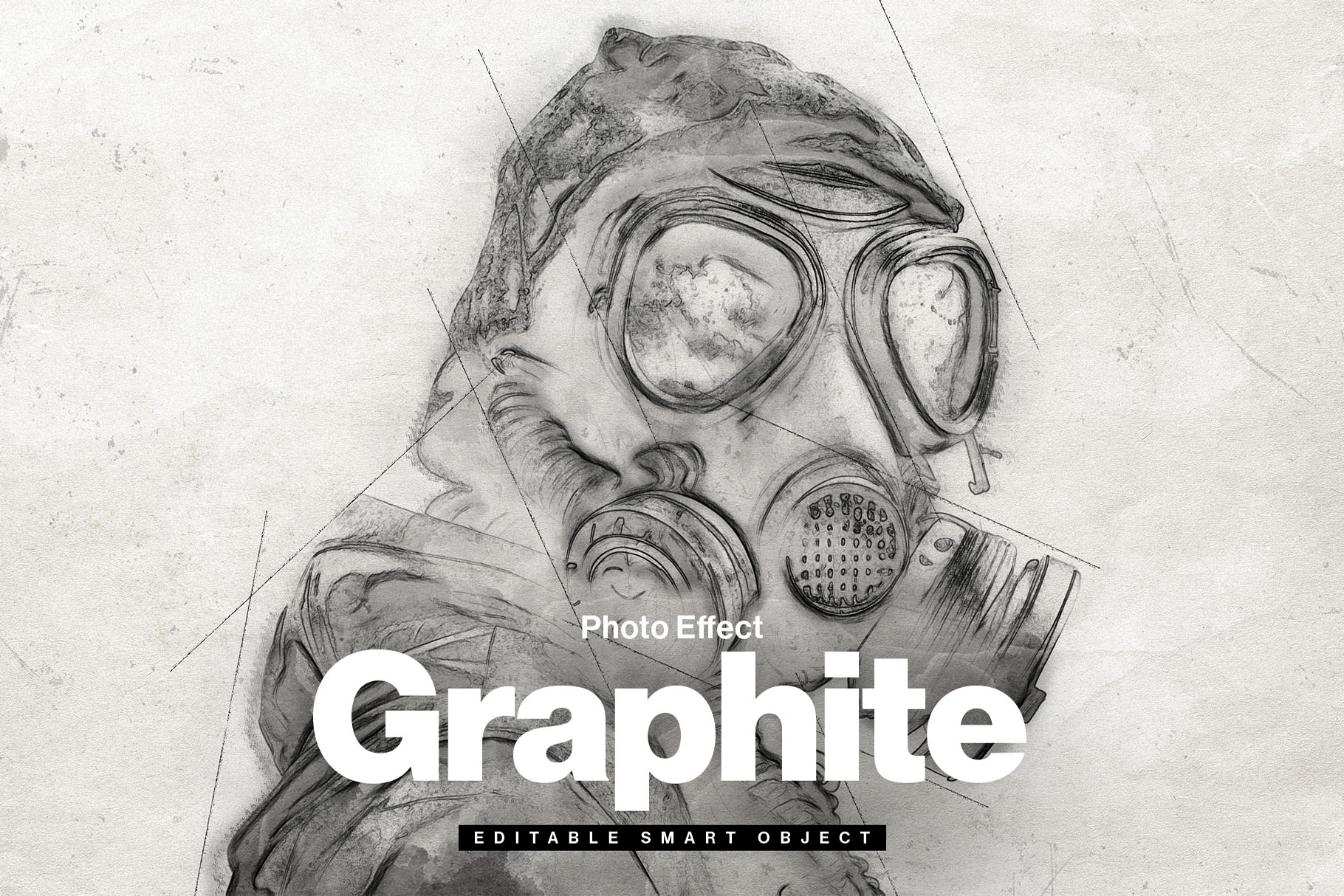 Graphite Pencil Sketch Photo Effect Template in PSD