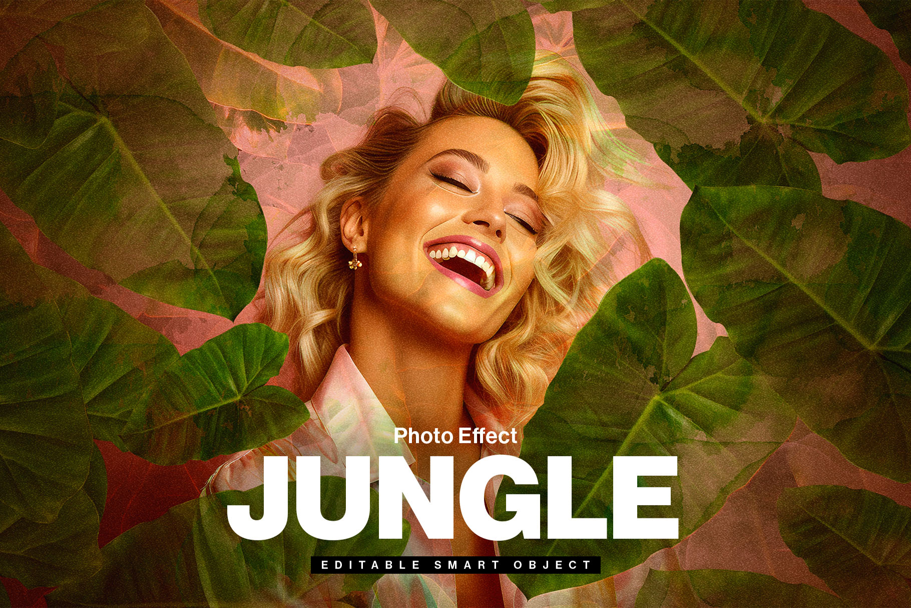 Tropical Jungle Photo Collage & Image Effect in PSD