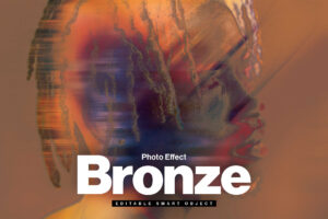 Bronze Inversion Photo Effect Template PSD