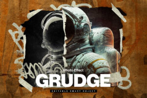 Grudge Photo Effect & Thumbnail Template PSD
