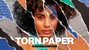 Torn Paper Mockup Template in PSD