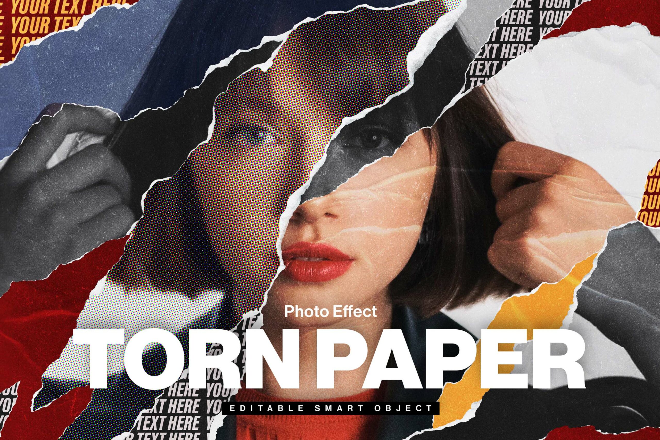 Torn Paper Mockup Template in PSD