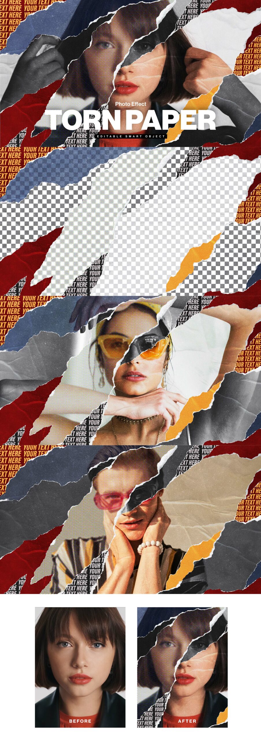 Torn Paper Mockup Template in PSD
