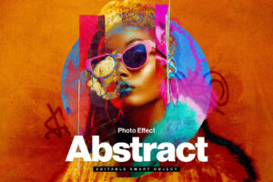 Abstract Photo Effect Template in PSD
